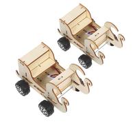 UPKOCH 2 Piezas Kit Stem de Construcción de Coches de Madera DIY con Control de Voz Juguete Educativo para Proyecto de y Tecnología para Desarrollo de Habilidades