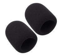 UPKOCH 2 Piezas Manga de reventón cubierta de viento de micrófono tapa del micrófono espuma cojines de micrófono de micrófono cubiertas protectoras de micrófono esponja Negro
