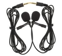 UPKOCH 2 Piezas Micrófono de Solapa Profesional con Clip Mini Grabación y Transmisión para Teléfono Móvil Unidades Alta Sensibilidad Batería Requerida