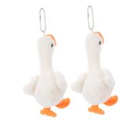 UPKOCH 2 Piezas Mini Goose Plush Key Chains Suave y Adorable Colgante para Fiesta Claw Machine Premios de Carnaval y Bolsas de Regalo