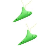UPKOCH 2 Piezas Ocarina Infantil Instrumento Flauta Quena Ocarina De 12 Hoyos Juego Para Niños Principiantes Ocarina De Ocarina Ocarina Abs Green