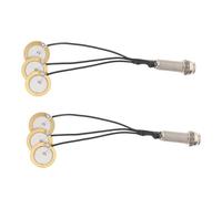 UPKOCH 2 Piezas Piezoeléctrico Sensor de Contacto Auto Adhesivo para Guitarra Violín Kalimba Banjo Arpa Amplificador de Sonido Acústico de Alta Sensibilidad con Tecnología de Triple