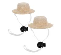 UPKOCH 2 Piezas Sombrero De para Mascotas Pequeño Aseo Tejer Cachorro Sombreros para Perros Decorativo De Mascota De Gato Multifunción para as Linaza