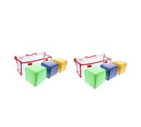 UPKOCH 2 Series Juguetes De Aprendizaje De Tarjetas Jugar Jugando Enseñanza Dados con Bolsillos Juguete Educativo Dados Cubo Educativo con Bolsillos De Polivinilo 3 Piezas