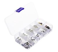 UPKOCH 200 Pulsadores para Mando a Distancia de Coche, Interruptores Táctiles Momentáneos de Plástico y Latón, 10 Tipos 20 Piezas Cada Uno para Reemplazo Automotor, Uso Versátil y Fácil