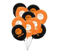 UPKOCH 20Piezas Conjunto de Globos de Baloncesto para Decoración de Cumpleaños Color Negro y Naranja para Fiestas Temáticas de Baloncesto y Decoraciones Interiores