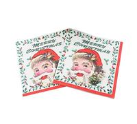 UPKOCH 20piezas Servilletas de Papá Noel Navideñas Impresas Servilletas de Papel para Cena Recuerdos de Fiesta de Cumpleaños Suministros Navideños para Fiestas Navideñas