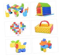 UPKOCH 220 Piezas Juguete Educativo Bloques Plásticos Apilables con Caja Almacenamiento para Niñas Desarrollo Creatividad Coordinación Manual Color