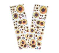UPKOCH 2hojas Pegatinas De Advertencia Anticolisión Para Ventana De Salón Calcomanía Decorativa De Girasoles Adhesivo Estático Para Ventana De Dormitorio De Diseño