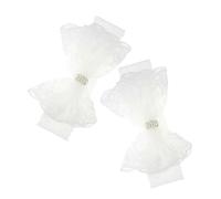 UPKOCH 2piezas Adorable Lace Bow Headbands for Girls Cute Toddler Headband with Lace Bowknot for Newborns and Infants