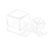 UPKOCH 2Piezas Alimentador de Transparente de Unidades Alimentación y Observación de Comportamiento de Ecología