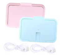 UPKOCH 2piezas Calentador de Toallitas Húmedas Portátil para Bebés Dispensador de Pañuelos Húmedos con Cable USB Calentador de Toallitas Húmedas para Uso Coche o Hogar