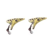 UPKOCH 2piezas Ceramic Ocarina c Key Mixed Color Flute for Beginners and Professionals Portable Design for Music
