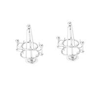 UPKOCH 2piezas Figurita De Hierro Creativa De para Decoración De Escritorio y Oficina Mini Cuna De Juguete De Física para Aliviar Estrés