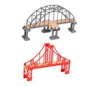 UPKOCH 2piezas Puentes De Ferrocarril para Juguetes De Tren Accesorios De Vías para Escenas De Ampliación De Pistas De Tren y Diseño Creativo