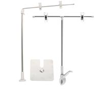 UPKOCH 2piezas Soporte Publicitario Acero Inoxidable Retractable Exhibidor de Carteles Mesa Ajustable Fácil Almacenamiento Compacto para Eventos Comerciales Publicidad Exterior