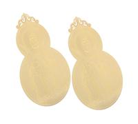 UPKOCH 2piezas Tarjeta Taisui De Cobre Cepillado Amuleto De Estilo Chino Cartas Auspiciosas para Suerte Protección y Triunfo Tarjetas Amuleto Portátil para Bolso