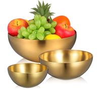 UPKOCH 3 Cuencos De Acero Inoxidable Cuencos De Ramen Cuenco Dorado Coreano Ensaladeras De Verduras Cuencos De Sopa De Fideos Cuenco para Servir Comida Udon para Sopa Caliente Cereales