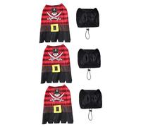 UPKOCH 3 Juegos Disfraz de Pirata para Perros Pequeños con Sombrero Ropa de Mascota y Elástica para Halloween y Fiesta