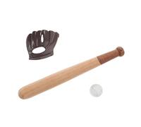UPKOCH 3 Juegos Mini Bate de Béisbol Miniatura para Casas de Muñecas Deportivo Compacto con Bate Guante y Pelota para Manualidades y Coleccionistas