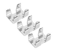 UPKOCH 3 Piezas Abrazaderas Dobles de Hierro Resistentes para Cuerda de Pinzas Seguras para Cuerdas de Escalada Náutica y Correas para Mascotas Níquel Plateado