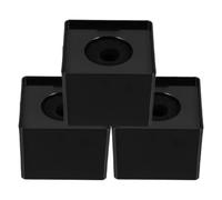 UPKOCH 3 Piezas Bandera de Micrófono Negra de Abs Forma de Cubo para Entrevistas de Noticias y Ktv, Duradera y Versátil para Presentadores y Accesorios de Micrófono