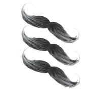 UPKOCH 3 Piezas Barbas Falsas Realistas para Adultos Diseño Curvado Negro para Halloween Fiesta de Disfraces y Cosplay Suave y Reutilizable para Carnaval y Representaciones