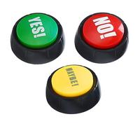 UPKOCH 3 Piezas Botones Sonoros Electrónicos Yes No Maybe Juguetes de Broma y Descompresión para Fiestas Respuesta sin Batería Componentes Electrónicos