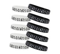 UPKOCH 30 Piezas Pulseras de con Notas Musicales para Festival de Juego de Negras Blancas Accesorios para Conciertos y Fiestas