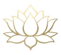 UPKOCH 3D Acrílico Loto Espejo Adhesivo de Pared Lotus Yoga Mandala Arte Tribal Pegatinas Desmontables para Dormitorio Salón Decoración Dorada