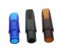 UPKOCH 3piezas Boquilla de Saxofón Plástico Colores Transparente Azul Fluorescente Marrón Verde Profundo para Saxofón Uso Musical Color Aleatorio