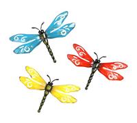 UPKOCH 3piezas Decoración de Pared de Libélula de Hierro Forjado Esculturas de Libélulas para Valla de Jardín Decoración Colgante de Pared Hogar