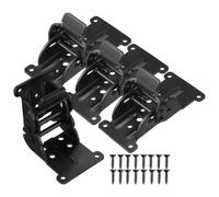 UPKOCH 4 Piezas Bisagras Plegables para Patas de Mesa de Hierro Negro, Soporte Resistente y Ahorro de Espacio para Estantes y Armarios, Juego