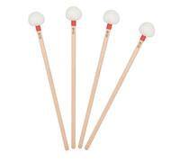 UPKOCH 4 Piezas Mazas para Timbal con Cabeza de Fieltro y Mango de Madera Rojo Mazas Suaves para Principiantes y Profesionales Palos de Percusión para y Banda Escolar
