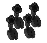 UPKOCH 4 Piezas Ruedas Giratorias Negras para Cochecito Rodamiento de Plástico para Muebles Sillas Oficina Estanterías Armarios Silenciosas y Fáciles de Instalar