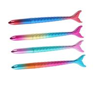 UPKOCH 4piezas Bolígrafos De Sirena Coloridos para Oficina y Escuela Escritura Suave y Diversión Creativa
