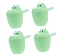 UPKOCH 4piezas Copa De Enjuague Para Forma De Hipopótamo Diseño Divertido Material Baño Lavado De Cabello Infantil