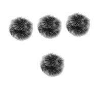 UPKOCH 4piezas Cubierta Protectora De Micrófono Furry Windscreen Para Grabación Compatible Micrófonos De Instalar Para Entrevistas Interiores y Exteriores