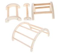 UPKOCH 4piezas Escalera De Madera para Entrenamiento De Soporte Estable para Perchas De Aves Pequeñas Periquitos y Loros Fácil De Instalar y Resistentes Al Mordisco