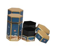 UPKOCH 4piezas Latas al Estilo Chino Cajas Metálicas Portátiles Estuche para Guardar Cigarrillos Hermético para Oficina Hombres Caja de Vacía Tarro Chino de Hojalata