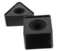 UPKOCH 4piezas Soporte De Micrófono Logo Estación Cuadrada y Compatible Micrófonos De Entrevista Diseño Estable y Duradero