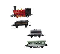 UPKOCH 4piezas Tren De Vapor Retro De Aleación Juguete Educativo para Niño Niña De Tren Tirar hacia para Aprendizaje y Diversión