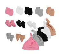 UPKOCH 5 Juegos Gorros Manoplas y Calcetines para Recién Nacidos Meses Conjunto y Práctico para Niña y Niña Fácil de Poner y Lavar para Uso Diario y Viajes