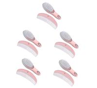 UPKOCH 5 Juegos peine para bebe aseo cepillo de pelo de madera cepillar peine de masaje peine infantil cabello cuna cepillo de cerdas productos infantiles niño pequeño masajeador rosa