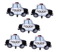 UPKOCH 5 Piezas Globo de auto de la policía forma globo de vehículo de helio vistoso bandera camión volcado globos de vehículos globo de fiesta decoración de globos película de aluminio
