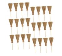 UPKOCH 50 Pcs Mini Escoba Accesorios De Cosplay De Brujas Escobas De Casa De Muñecas Manualidades Escobas Mini Adorno De Casa Escobas En Miniatura Mini Bruja Escobilla Madera Teclado