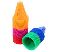 UPKOCH 50 Piezas Conos de Patinaje Reemplazables de Conos de Agilidad para Práctica de Patinaje Diseño Seguro y Portátil para Escuelas y Parques Rojo Azul Verde Rosa