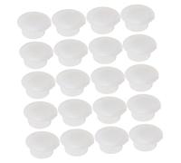 UPKOCH 50 Tapones de Plástico Redondos Blancos para Agujeros de Tornillos en Muebles, Ideales para Armarios y Estantes en Proyectos de Mantenimiento del Hogar