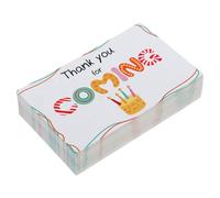 UPKOCH 50 Unidades Bolsa de 50 Tarjetas de Agradecimiento para Fiestas Infantiles Diseño Elegante en Papel, Uso Versátil y Sensación Cómoda Niñas en Celebraciones