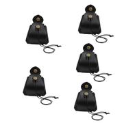 UPKOCH 5piezas Bolsa De Dados De Cuero Vintage Pouch De Almacenamiento para Joyas Bolsa De Cuerda Portable para Dados Negro